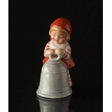 Wichtel mit Glocke, Royal Copenhagen Weihnachtsfigur Nr. 763