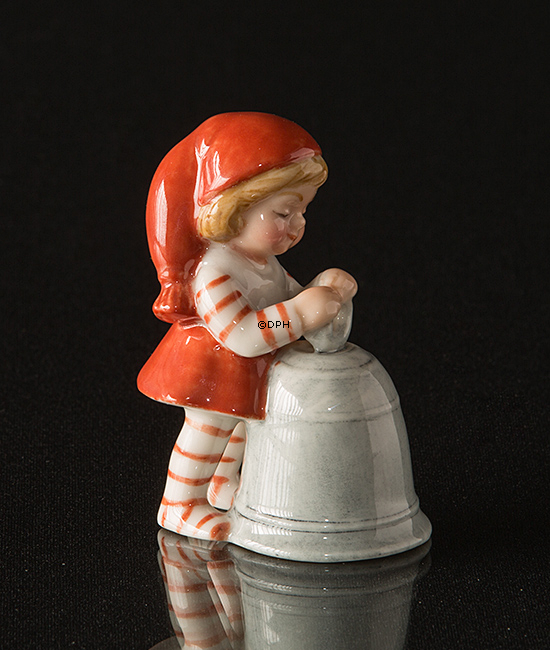 Royal Copenhagen Wichtel mit Glocke Weihnachtsfigur Nr. 793
