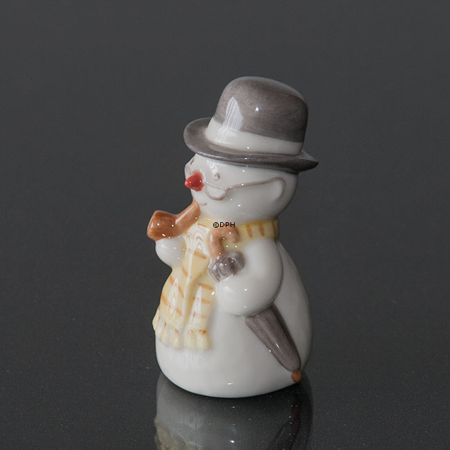 Schneemann, Großvater mit Pfeife, Royal Copenhagen Winter Figur Nr. 766
