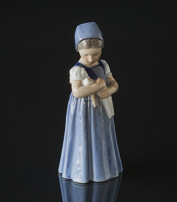 Mary Mädchen im blauen Kleid, Bing & Gröndahl Figur Nr. 2721 oder 561