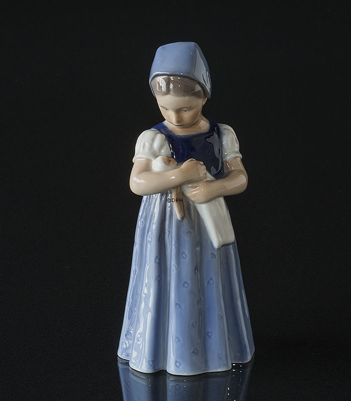 Mary Mädchen im blauen Kleid, Bing & Gröndahl Figur Nr. 2721 oder 561