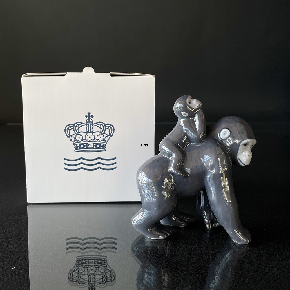 Royal Copenhagen Jahresfigur 2023, Gorilla mit Baby