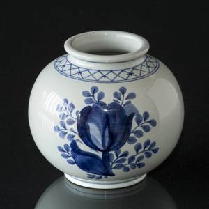 Royal Copenhagen/Aluminia Tranquebar, blau, Runde Vase | Nr. 11-1163 | DPH Trading