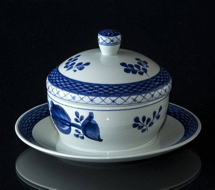 Royal Copenhagen/Aluminia  Tranquebar, blau, Butterdose Nr. 11/1263