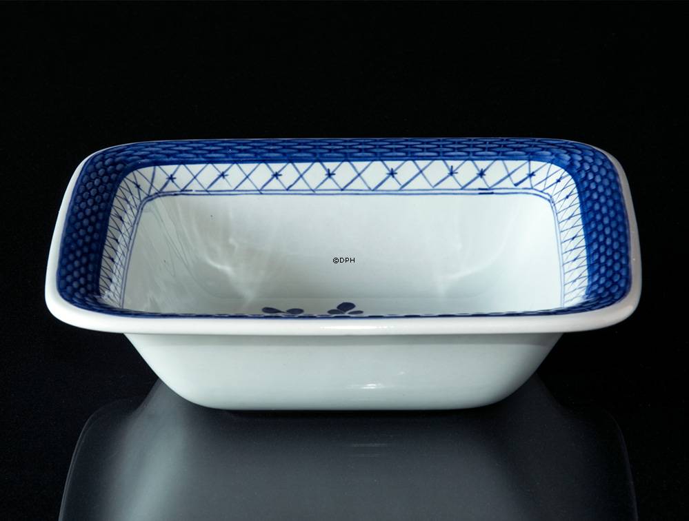 Royal Copenhagen/Aluminia Tranquebar, blau, quadratische Schüssel Nr. 11/1337