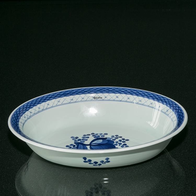 Royal Copenhagen Aluminia große ovale Schüssel Tranquebar blau