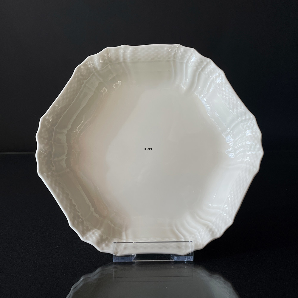 Cremefarbener, gebogener schale, Royal Copenhagen Josephine Essgeschirr Nr. 11/1527