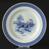 Royal Copenhagen/Aluminia Tranquebar, blau, Essteller 23cm Nr. 11/946 Motiv: Gejlåbro