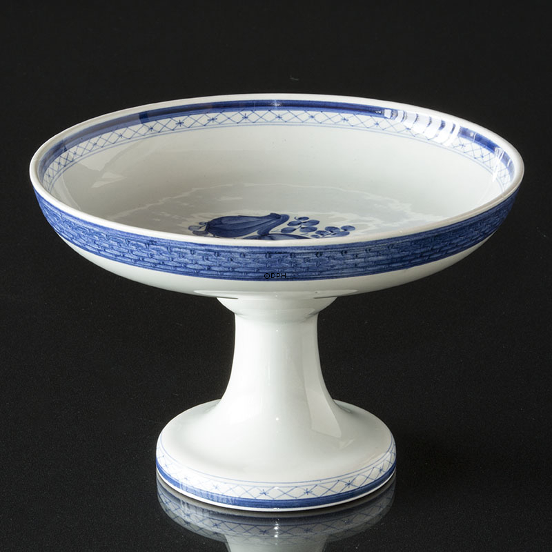 Royal Copenhagen/Aluminia  Tranquebar, Blau, Kuchenteller auf Ständer Nr. 986