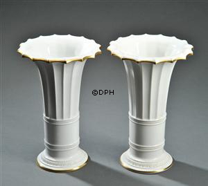 Royal Copenhagen Weiße Hetschvase