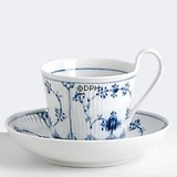 Musselmalet Gerippt, Frühstückstasse mit hohem Henkel Nr. 1/72 oder 089, Inhalt 33 cl., Royal Copenhagen
