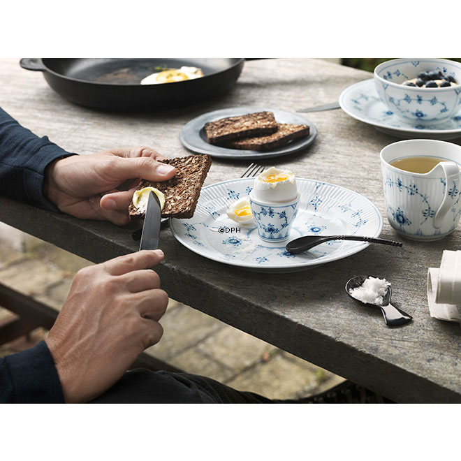 Musselmalet Gerippt, Becher mit hohem Henkel, Inhalt 33 cl., Royal Copenhagen