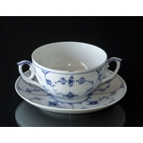 Musselmalet Gerippt, Suppentasse MIT Deckel Nr. 1/2199 oder 106, Inhalt 33 cl., Royal Copenhagen