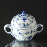 Musselmalet Gerippt, Zuckerdose Nr. 1/428 oder 159, Royal Copenhagen