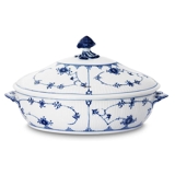 Musselmalet Gerippt, ovale Schale mit Deckel Nr. 1/238 oder 172, Royal Copenhagen