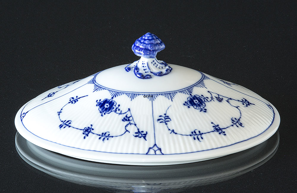 Musselmalet Gerippt, DECKEL für ovale Deckelschale Nr. 1-283 (1101172), Royal Copenhagen