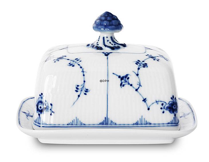 Musselmalet Gerippt, Butterdose Nr. 1/400 oder 204, Royal Copenhagen