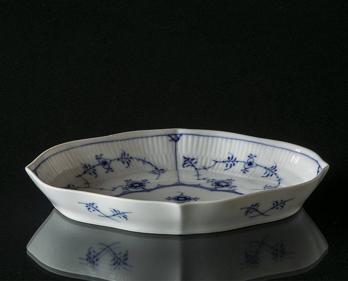 Musselmalet Gerippt, längliche Schale Nr. 1/147 oder 353, Royal Copenhagen 22cm