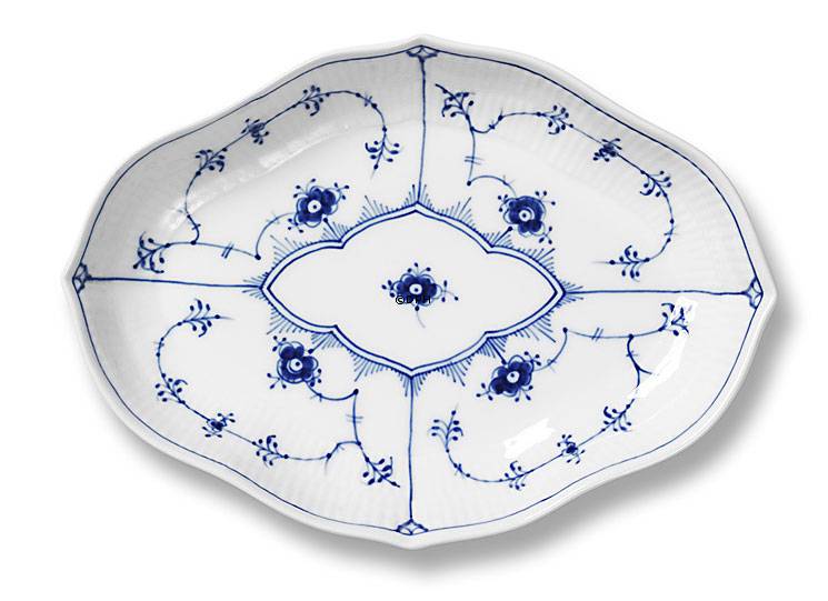 Musselmalet Gerippt, längliche Schale Nr. 1/147 oder 353, Royal Copenhagen 22cm