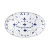 Musselmalet Gerippt, ovale Schale 23cm