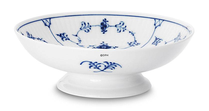 Musselmalet Gerippt, Runde Kuchenplatte auf Fuß Nr. 1/18 oder 427, Royal Copenhagen 18cm