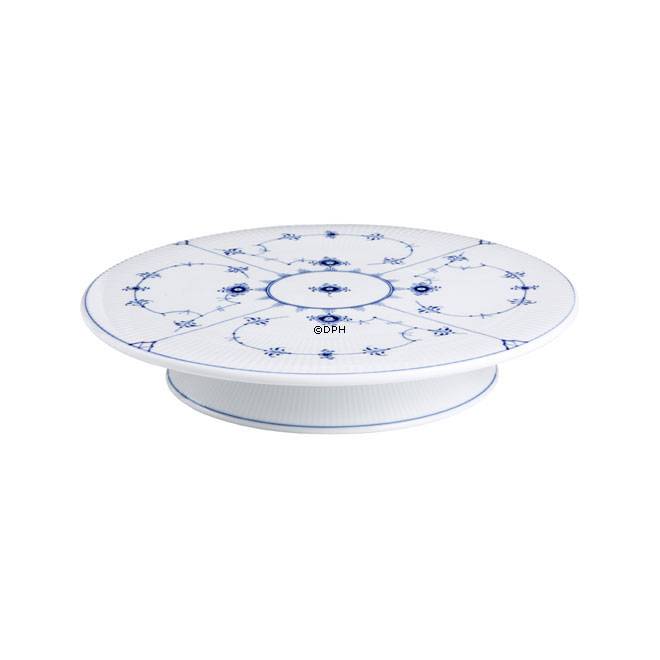 Musselmalet Gerippt, Kuchenschale auf Fuß, Royal Copenhagen 32cm