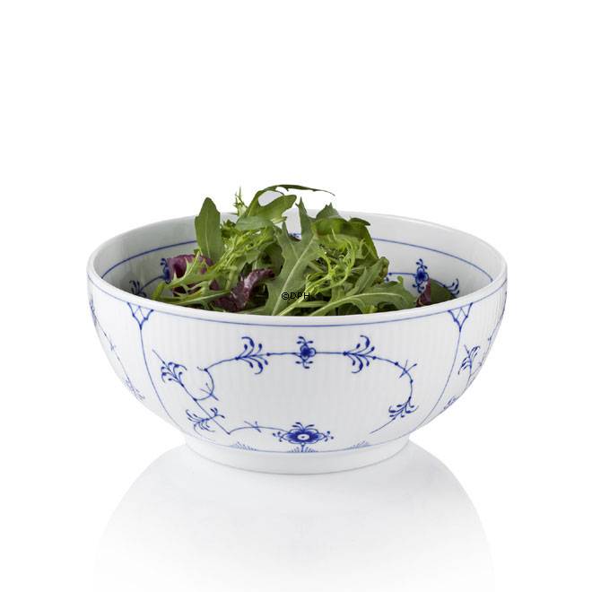 Musselmalet Gerippt, Sch&#xFC;ssel, Inhalt 25 cl., Royal Copenhagen