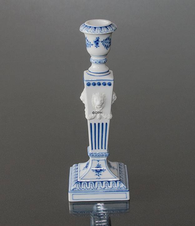 Musselmalet Gerippt, Leuchter, mit Löwenmasken Nr. 1/15 oder 503, Royal Copenhagen