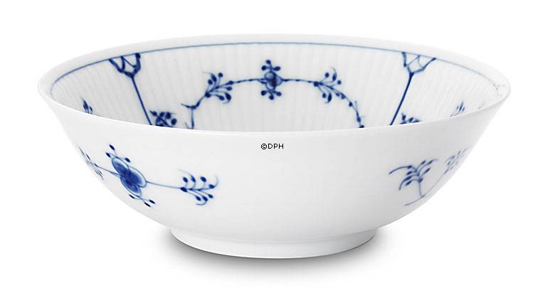 Musselmalet Gerippt, Kompottschale gro&#xDF;, Inhalt 35 cl., Royal Copenhagen 16cm