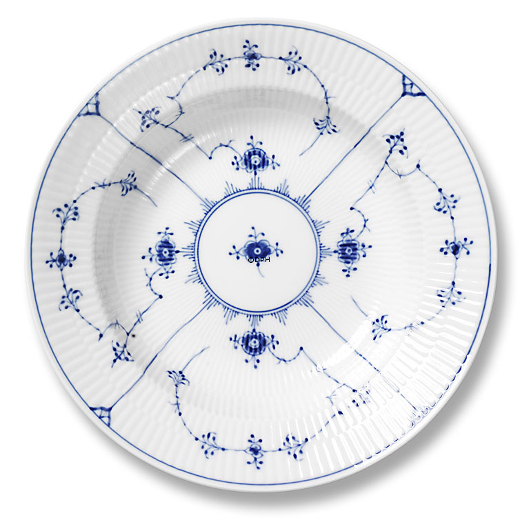 Musselmalet Gerippt, Suppenteller Nr. 603, Royal Copenhagen 17cm