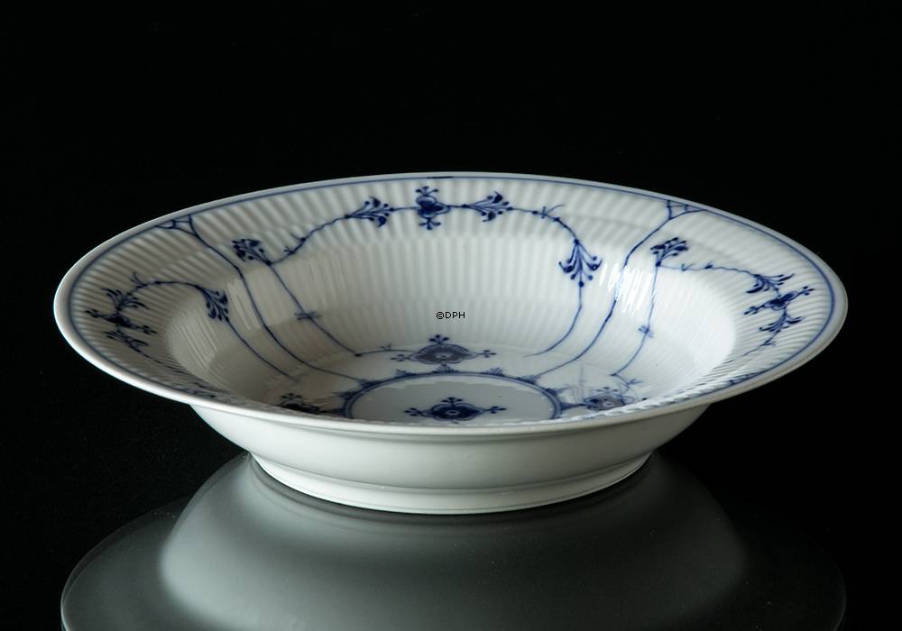 Musselmalet Gerippt, Suppenteller 21cm, Royal Copenhagen 21cm