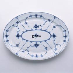 Musselmalet Gerippt, ovale Servierplatte Nr. 633, 34cm, Royal Copenhagen