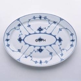 Musselmalet Gerippt, ovale Servierplatte Nr. 633, 34cm, Royal Copenhagen