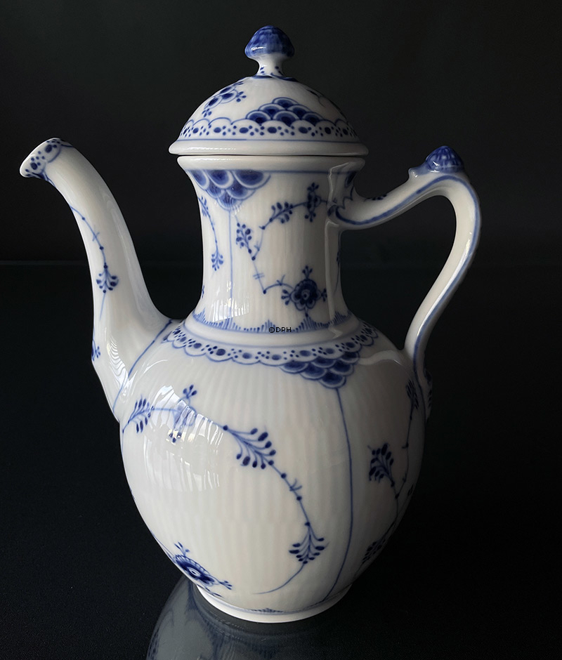 Musselmalet Halbspitze, Kaffeekanne Inhalt 100 cl., Royal Copenhagen