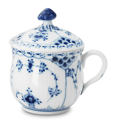 Musselmalet Halbspitze, Senftopf Nr. 1/744 oder 198, Royal Copenhagen