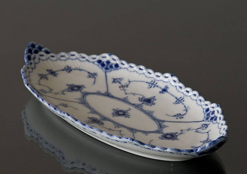 Musselmalet Halbspitze, ovale Schale Nr. 1/613 oder 349, Royal Copenhagen 25cm