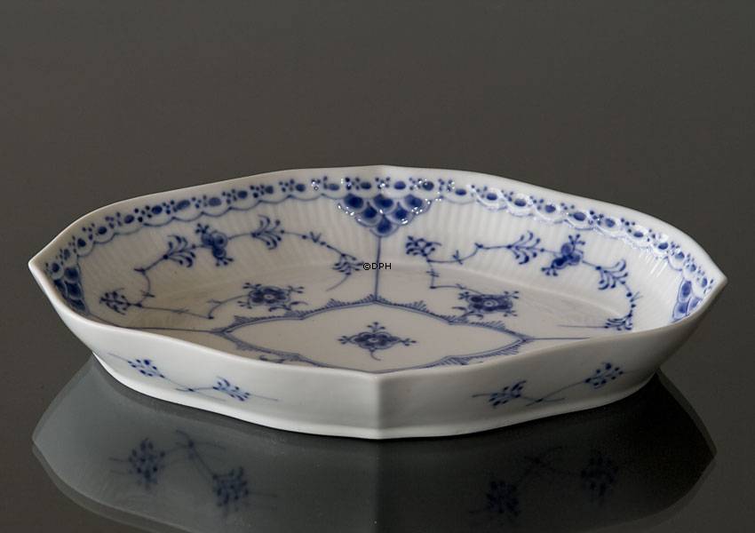 Musselmalet Halbspitze, längliche Schale Nr. 1/552 oder 353, Royal Copenhagen 22cm