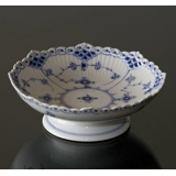 Musselmalet Halbspitze, runde Kuchenplatte auf Fuß Nr. 1/511 oder 427, Royal Copenhagen