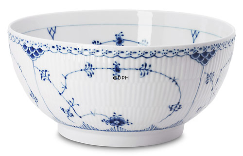 Musselmalet Halbspitze, runde Salatschüssel, Inhalt 220 cl., Royal Copenhagen 25cm
