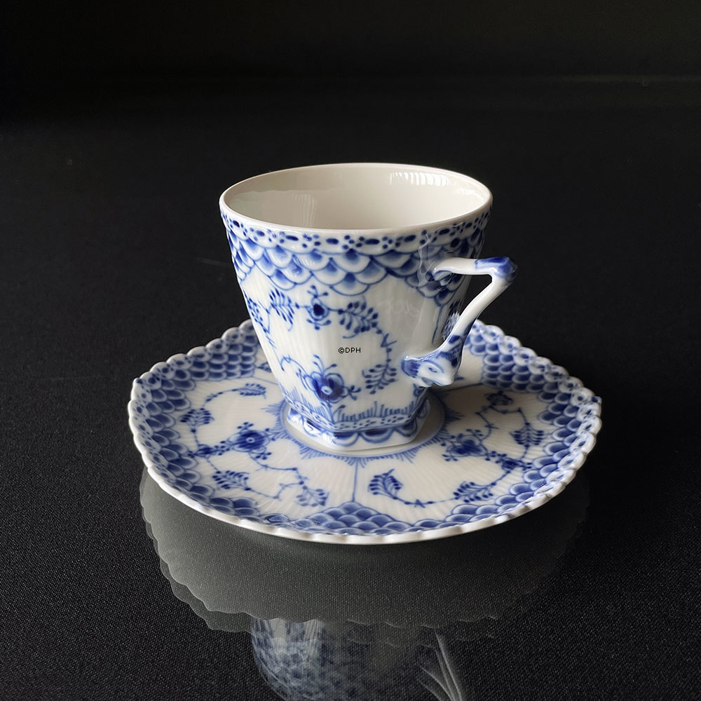 Musselmalet Vollspitze, Kaffeetasse, Inhalt 14 cl., Royal Copenhagen