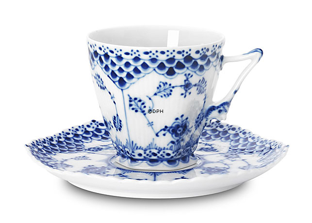 Musselmalet Vollspitze, Kaffeetasse, Inhalt 14 cl., Royal Copenhagen