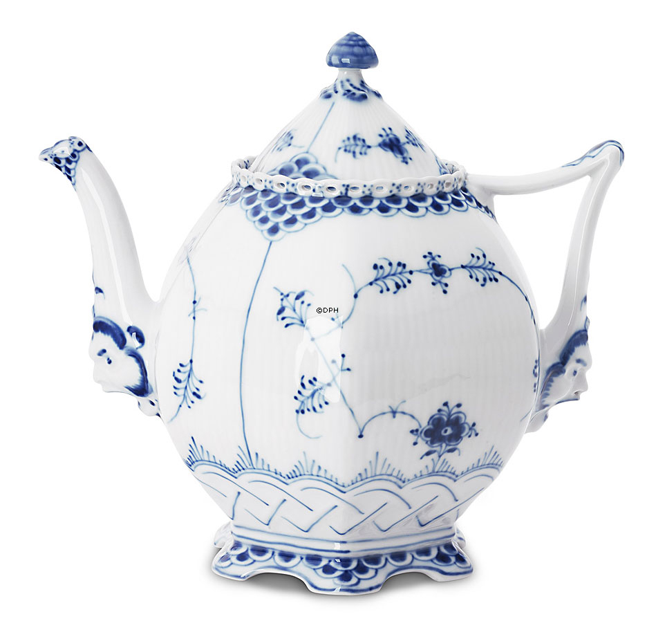 Musselmalet Vollspitze, Teekanne, Inhalt 100 cl., Royal Copenhagen