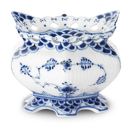 Musselmalet Vollspitze, Zuckerdose Nr. 1/1112 oder 159, klein, Royal Copenhagen