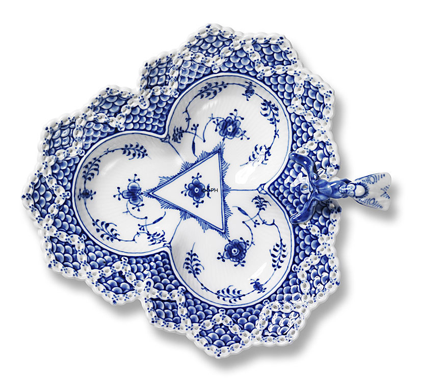 Musselmalet Vollspitze, Schale mit Doppelspitze Nr. 1/1077 oder 354, Royal Copenhagen 25cm