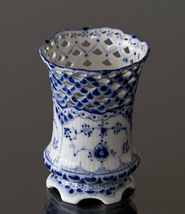 Musselmalet Vollspitze, Vase Nr. 1/1016 oder 370, Royal Copenhagen