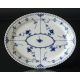 Musselmalet Vollspitze, ovale Servierplatte 36 cm, Royal Copenhagen 36cm