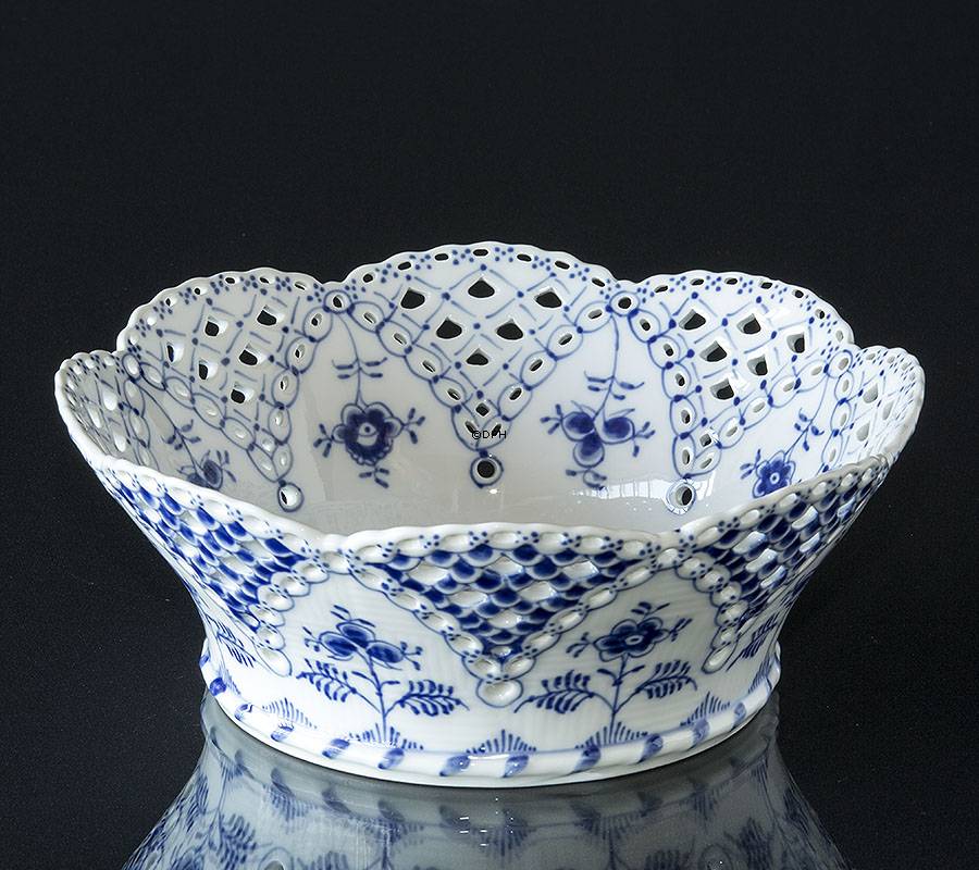 Musselmalet Vollspitze, große Obstschale Nr. 1/1061 oder 398, Royal Copenhagen 24cm