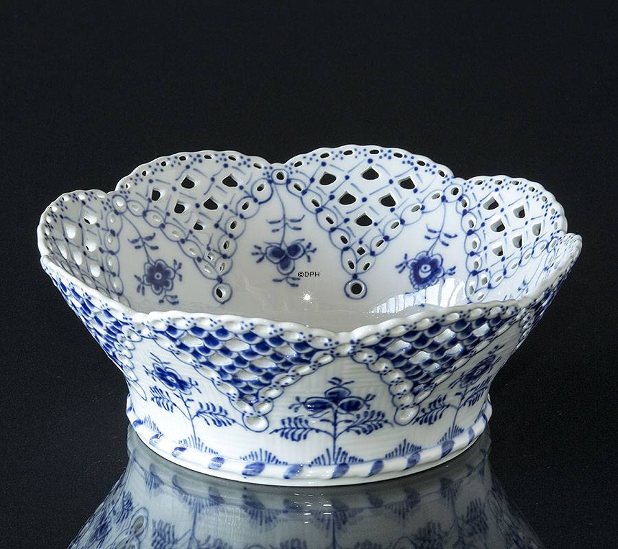 Musselmalet Vollspitze, große Obstschale Nr. 1/1061 oder 398, Royal Copenhagen 24cm