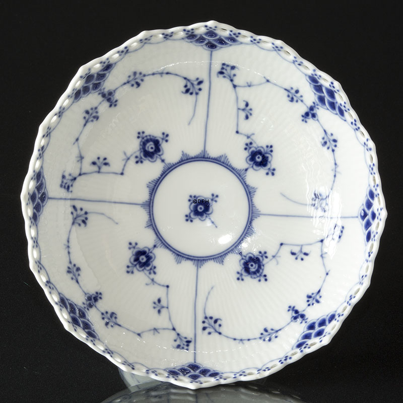 Musselmalet Vollspitze, Kuchenschale auf hohen Fuß Nr. 1/1020 oder 428, Royal Copenhagen 20cm