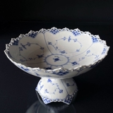 Musselmalet Vollspitze, Kuchenschale auf hohen Fuß, Royal Copenhagen 29cm